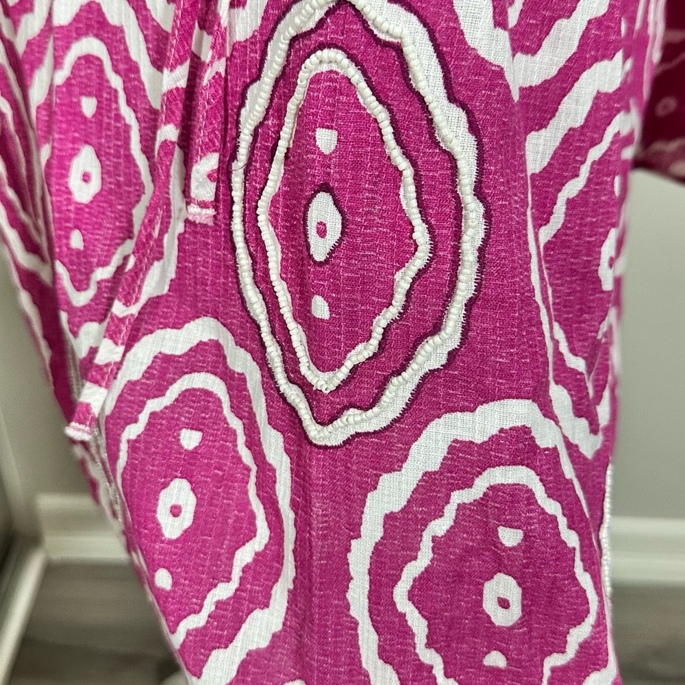 Zara Fuchsia & White Printed Mini Dress - Picture 9 of 13